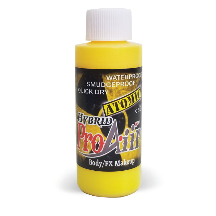 ProAiir ATOMIC Alcohol Based Hybrid Airbrush Paint - Discontinued Size - Uranium Yellow (1oz) (SFX - Non Cosmetic)