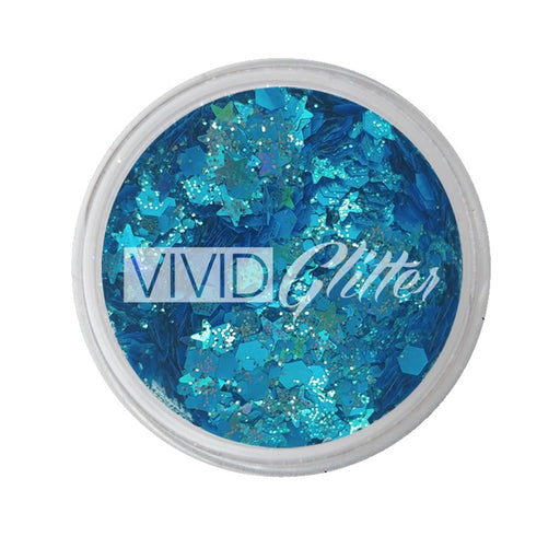 VIVID Glitter | LOOSE Chunky Hair and Body Glitter - Sapphire Splendor (7.5gr)