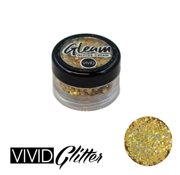 VIVID Glitter |  GLEAM Glitter Cream | Small GOLD DUST (10gr)