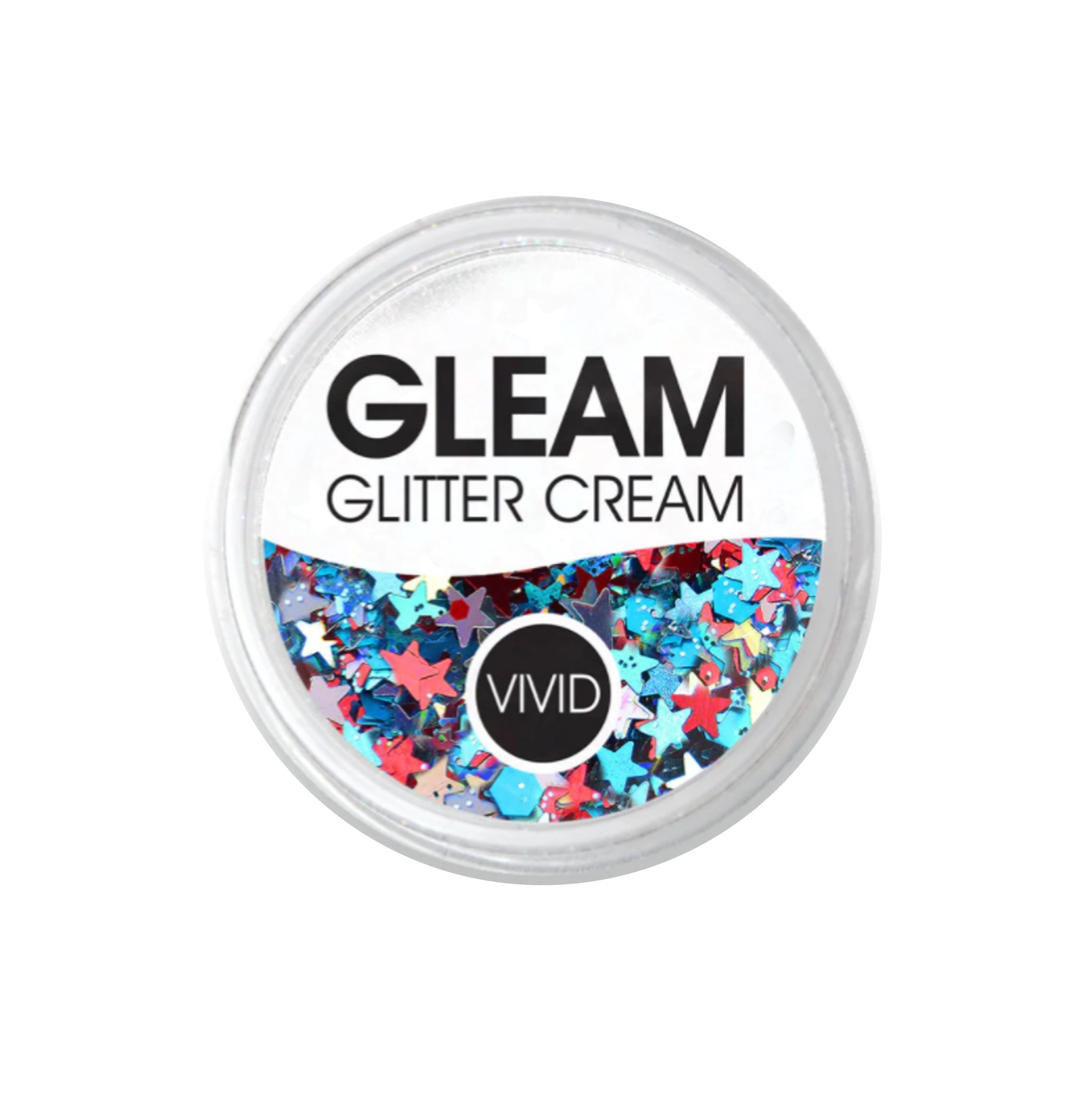 VIVID Glitter GLEAM Glitter Cream Small RED WHITE AND BLUE / BOOM