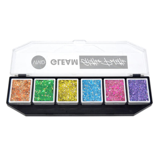 VIVID Glitter | GLEAM Glitter Cream |  BRILLIANT  - 6 Color PALETTE (48gr)