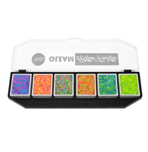 VIVID Glitter | GLEAM Glitter Cream | UV GALACTIC GLOW  -   6 Color PALETTE (48gr)