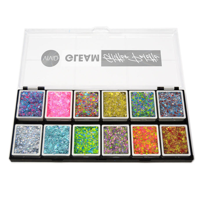 VIVID Glitter | GLEAM Glitter Cream |   LET'S PARTY - 12 Color PALETTE (96gr)
