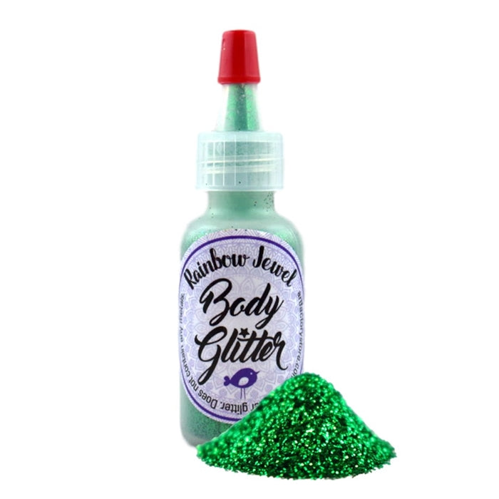 Art Factory | Rainbow Jewel Body Glitter Poof- Dark Green (1/2oz)