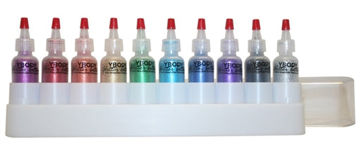 Art Factory | Glitter Set of 10 Poofer Bottles and Case - Rainbow Jewel Opaque Glitters - #11
