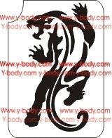 Art Factory |  Glitter Tattoo Stencil - (117) Climbing Tiger / Panther - 5 Pack -  #2