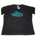 Art Factory | Face Painter T-Shirt - Black with Aqua Glitter Print - 2XL (V-neck)