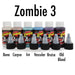 ProAiir Alcohol-Based Hybrid Airbrush Body Paint Set | 6 Colors - ZOMBIE KIT 3 -1oz Bottles   #17