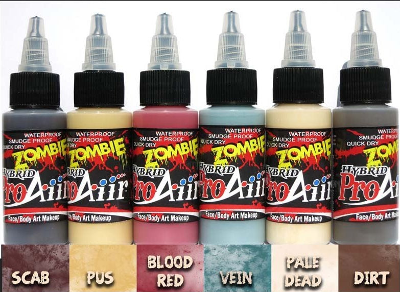 Halloween Special Bundle: NO-NAME Brand Cordless Airbrush Kit With ProAiir  Body Paint