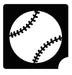 Art Factory | Glitter Tattoo Stencil - (487) Baseball - 5 Pack - #66