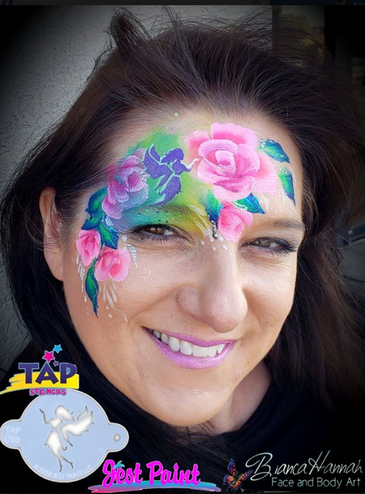 Face painting stencil reusable washable flower Petal face cheek c