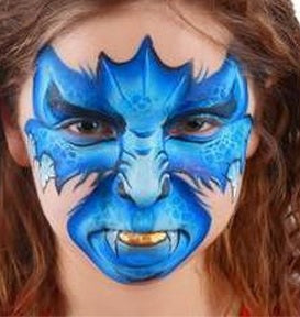 Art Shed Blog KIDS Blue Monster Face Paint Tutorial