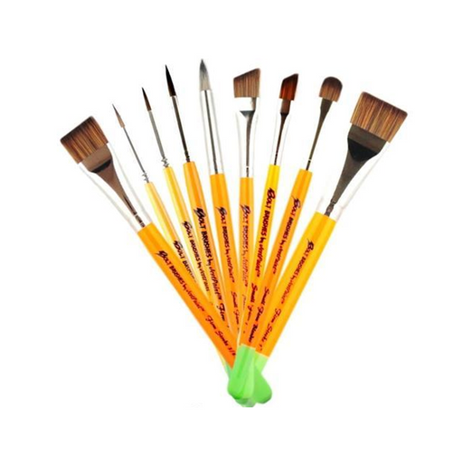 BOLT Face Painting Brushes by Jest Paint | PRESET BUNDLE - Set of 9 FIRM Brushes
