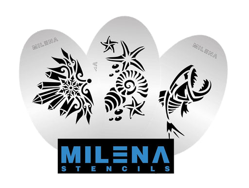 Milena Stencils - Crown 015 - Professional Face & Body Painting Stencils for Kids Party, Halloween, Reusable Tattoo Stencil, Face Painting Template