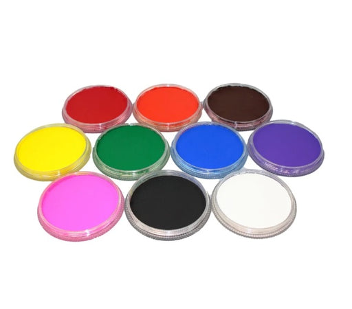 Fusion Body Art Face Paint Kit - Custom Bundle of 10 Prime / Pearl Colors with Pouch