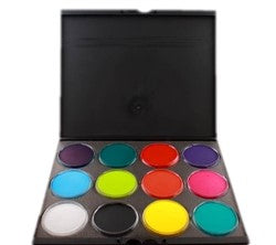 Colormaster Professional Face Paint Kit bright Color, Body Painting Set  Including 10 GM X 6 Colors, 2 Paint Brushes 
