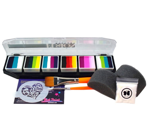 Jest Paint SUPER SAVER Bundle - PRO 1 Stroke Face Painting Kit for Parents & Kids w/ Fusion