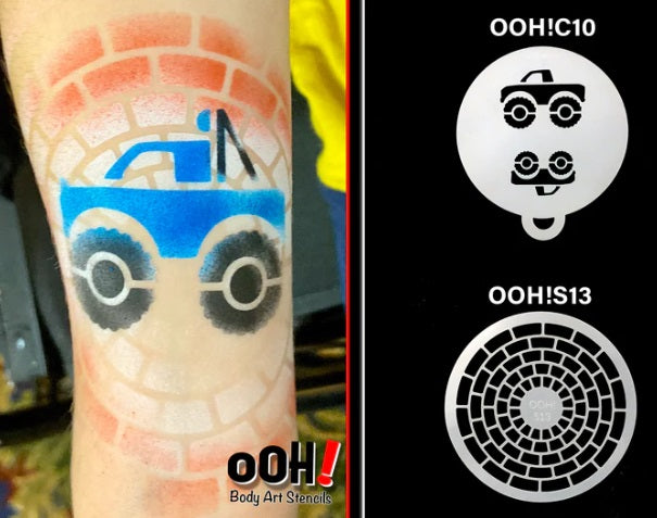 Ooh! Face Painting Stencil | Pickup Truck (C10)