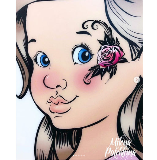 Milena Face Painting Stencils D35 – Kryvaline Body Art Makeup