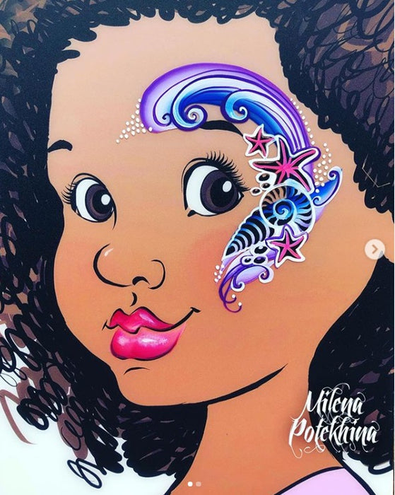 MILENA STENCILS | Face Painting Stencil -  (Seashells)  P12