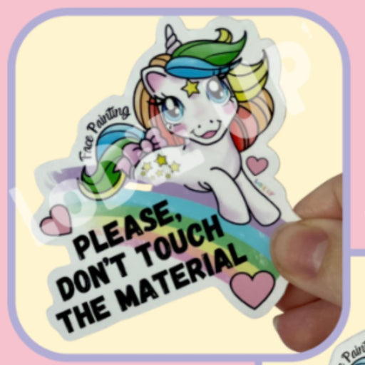 Lodie Up Sticker | Magical Unicorn - Please Don't Touch the Material