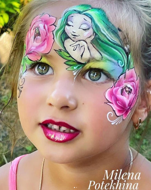 MILENA STENCILS | Face Painting Stencil -  (NEW Sweet Face w/ Dreamy Eyes)  D19
