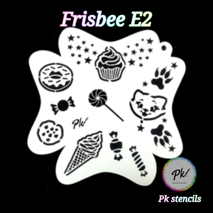 PK | FRISBEE Face Painting Stencil | NEW Mylar - Sweets and Kitten Crown -  E2