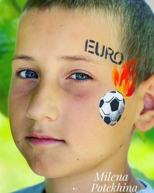 soccerball face painting