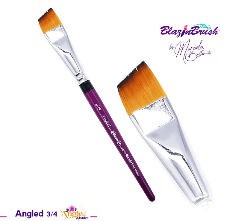 Blazin Brush by Marcela Bustamante 3/4" Angled Short Shader — Jest
