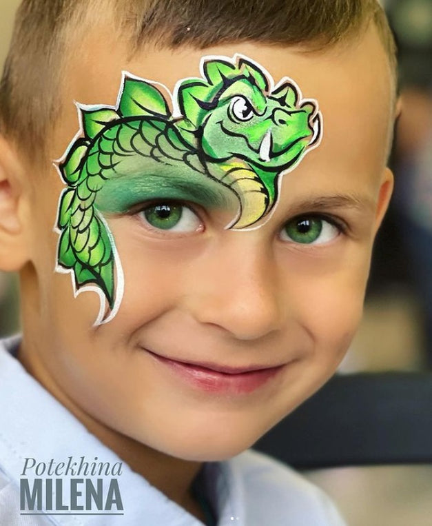 MILENA STENCILS | Face Painting Stencil - (Cartoon Dragon Stencil Set ...