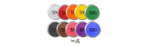 TAG Body Art Face Paint Kit - Custom Bundle of 10 Regular / Pearl Colors with Pouch