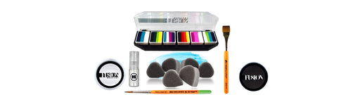 Fusion Body Art | PRESET BUNDLE - Face Painting 1 Stroke Deluxe Starter Set with Pouch