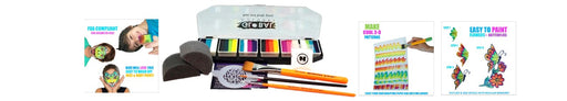 Jest Paint's SUPER SAVER Bundle Set - Professional 1 Stroke Face Painting Kit for Parents & Kids w/ Global