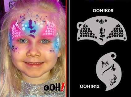 Body Face Paint Glow in the Dark Face Paint for Kids With Stencils