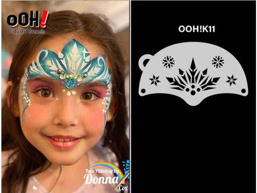 Ooh! Face Painting Stencil | Snowflake Queen Mask (K11)