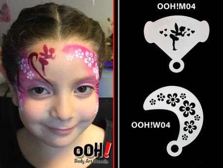 Ooh! Face Painting Stencil | Flower Wrap (W04)