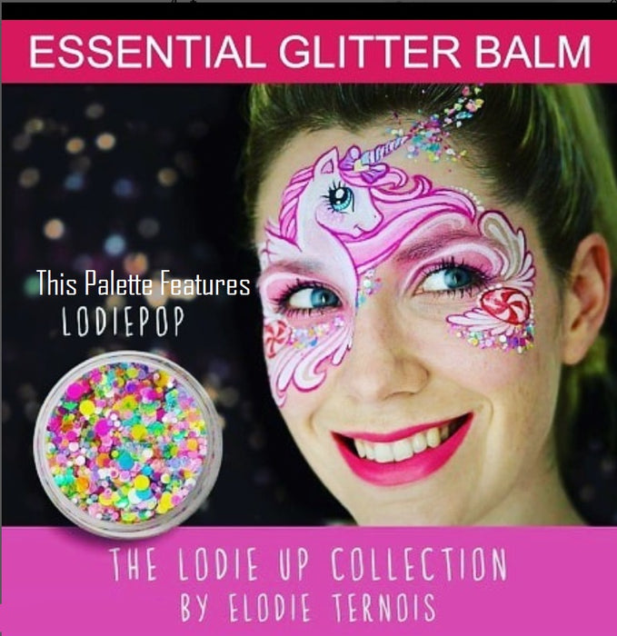 Incendium Arts | Essential Glitter Balm Palette -  LODIPOP - 4 Color Power Pack  (20gr-Case Color May Vary)