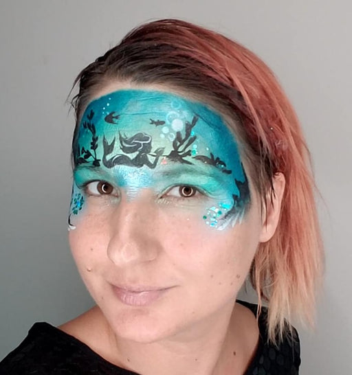 TAP 093 Face Painting Stencil - Mermaid with Shell
