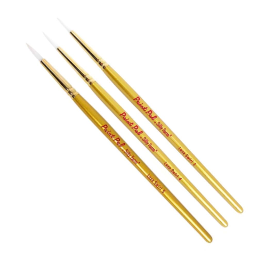 Paint Pal Face Painting Brush Luxe 3pc Swirl Collection — Jest