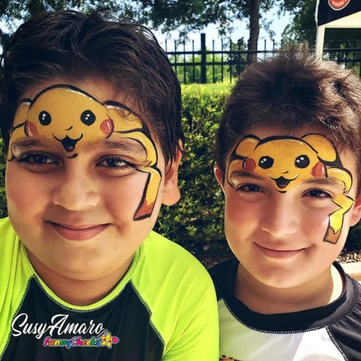 Silly Farm | Face Paint Arty Brush Cake 28gr - EZ (Easy) Strokes by Susy Amaro - Pineapple Yellow #51