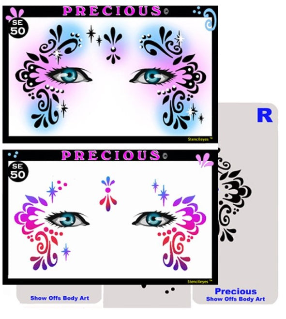 Stencil Eyes - Face Painting Stencil Set - PRECIOUS - Child Size
