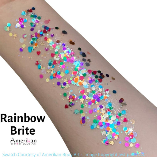 Pixie Paint Face Paint Glitter Gel - Rainbow Brite -Medium 4oz