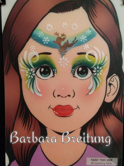 Sparkling Faces | Face Painting Practice Board - Angelina