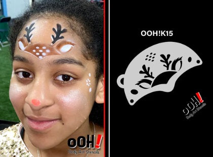 Ooh Face Painting Stencil Deer Mask