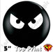 Qualatex Balloons |  5" Round EVIL EYES TOP PRINT Balloons by Juan Gonzales - (Black)100ct