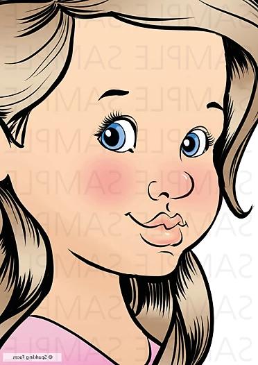 Sparkling Faces | Face Painting Practice Board - NEW 3/4 Angle - Little Mia (For the LEFT Handed Artist)