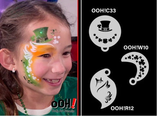 Ooh! Face Painting Stencil | St. Patrick's Day Flip (C33)