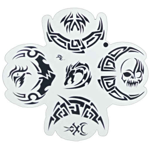 PK | FRISBEE Face Painting Stencil | New Mylar - Tribal Designs - C2