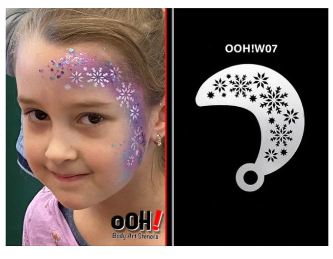 Ooh! Face Painting Stencil | Snowflake Wrap #1 (W07)