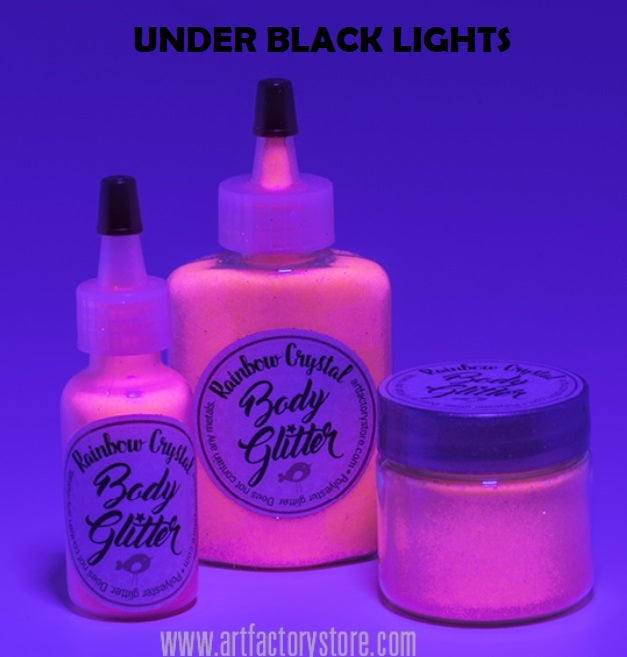 Art Factory | Rainbow Crystal Body Glitter Poof - UV Wild Pink (1/2oz)